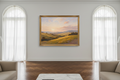 Golden Impressionist Landscape in White Mansion Room